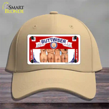 Buttwiser Beer Girls Novelty License Plate Hat Cotton / Khaki