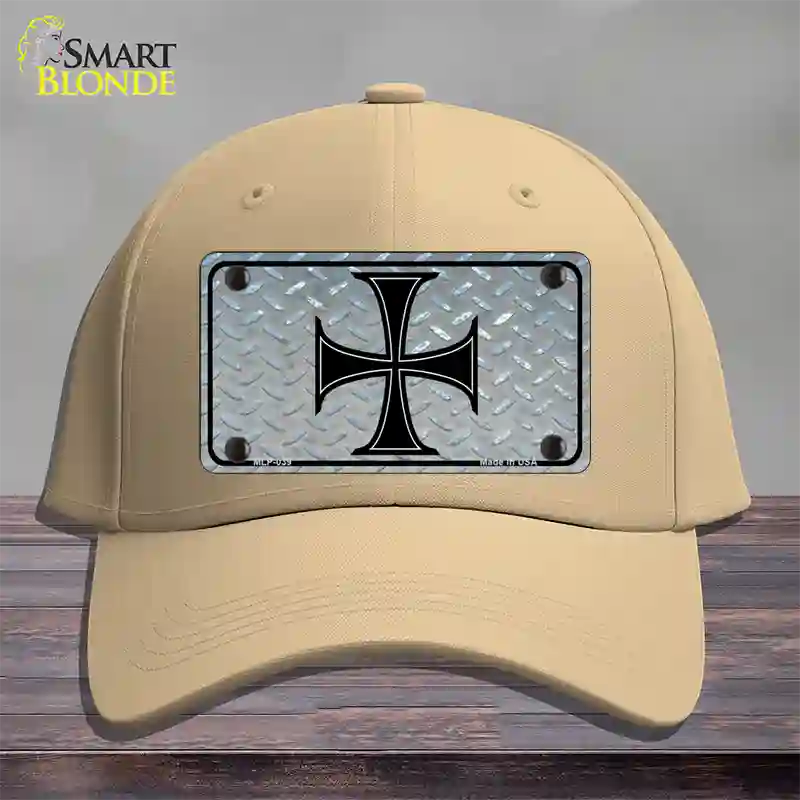 Maltese Cross Novelty License Plate Hat Cotton / Khaki