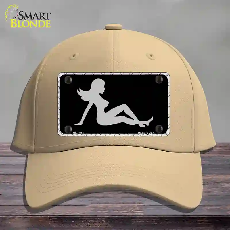 Mud Flap Girl Sillouette Novelty License Plate Hat Cotton / Khaki