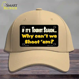 Why Cant We Shoot Em Novelty License Plate Hat Cotton / Khaki