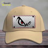 No Fear Eyes Diamond Novelty License Plate Hat Cotton / Khaki