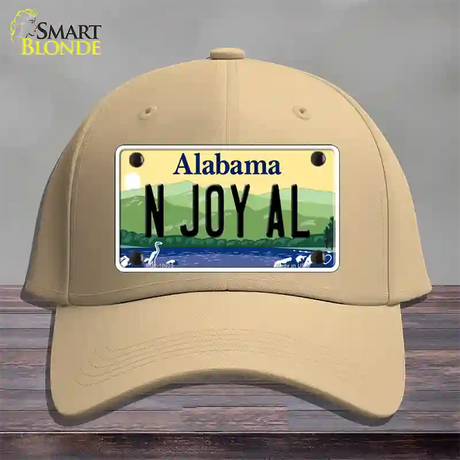 N Joy AL Alabama Novelty License Plate Hat Cotton / Khaki