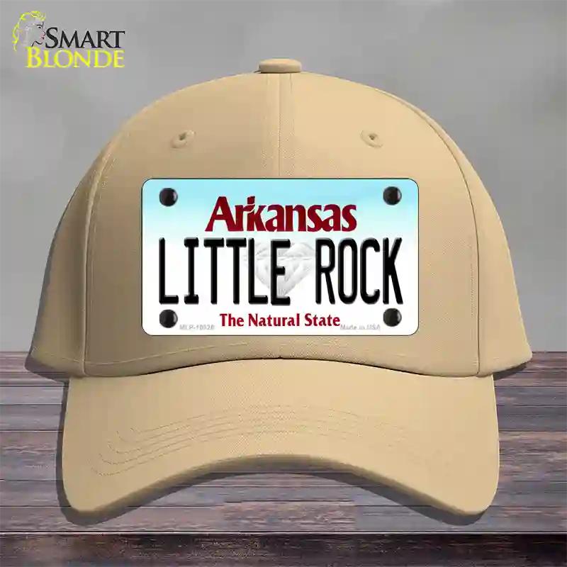 Little Rock Arkansas Novelty License Plate Hat Cotton / Khaki