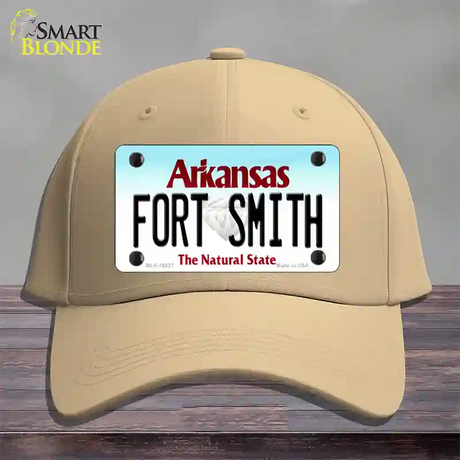 Fort Smith Arkansas Novelty License Plate Hat Cotton / Khaki