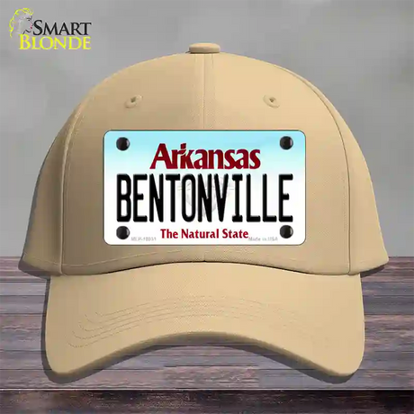 Bentonville Arkansas Novelty License Plate Hat Cotton / Khaki