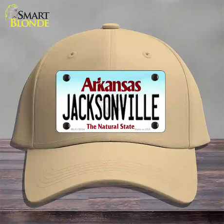 Jacksonville Arkansas Novelty License Plate Hat Cotton / Khaki