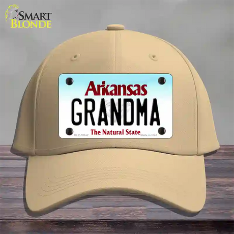 Grandma Arkansas Novelty License Plate Hat Cotton / Khaki