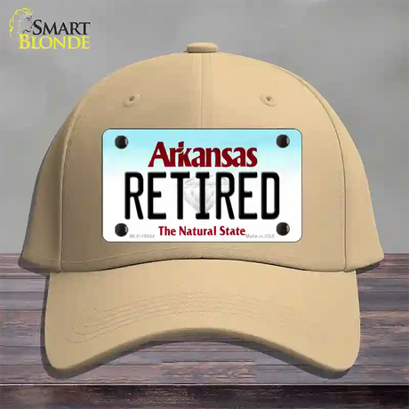 Retired Arkansas Novelty License Plate Hat Cotton / Khaki