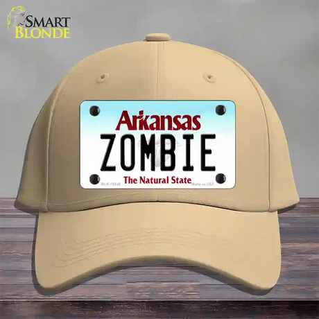 Zombie Arkansas Novelty License Plate Hat Cotton / Khaki