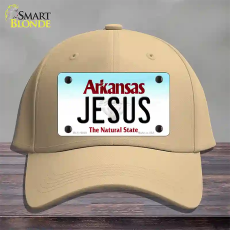 Jesus Arkansas Novelty License Plate Hat Cotton / Khaki