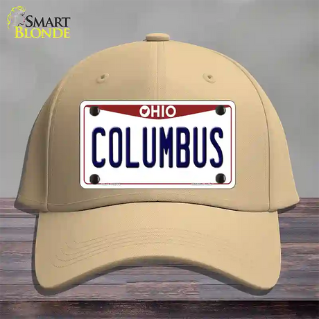 Columbus Ohio Novelty License Plate Hat Cotton / Khaki