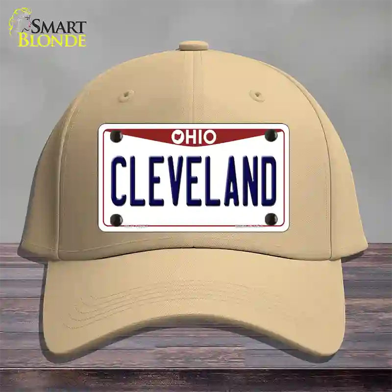 Cleveland Ohio Novelty License Plate Hat Cotton / Khaki