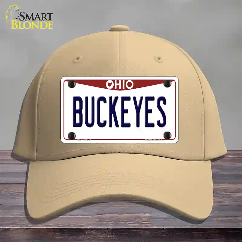 Buckeyes Ohio Novelty License Plate Hat Cotton / Khaki