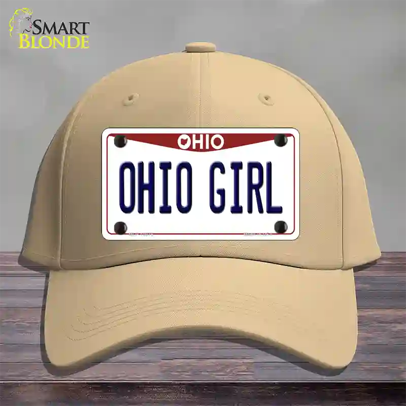 Ohio Girl Ohio Novelty License Plate Hat Cotton / Khaki