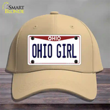 Ohio Girl Ohio Novelty License Plate Hat Cotton / Khaki