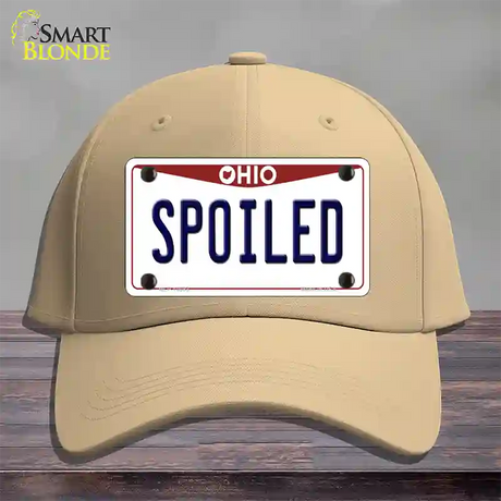 Spoiled Ohio Novelty License Plate Hat Cotton / Khaki