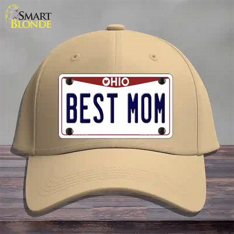 Best Mom Ohio Novelty License Plate Hat Cotton / Khaki