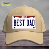 Best Dad Ohio Novelty License Plate Hat Cotton / Khaki