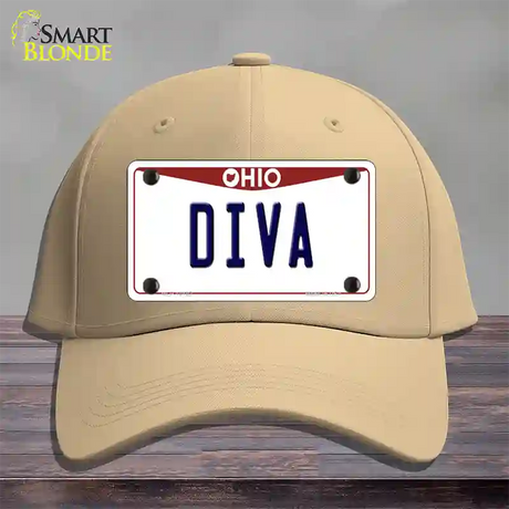 Diva Ohio Novelty License Plate Hat Cotton / Khaki