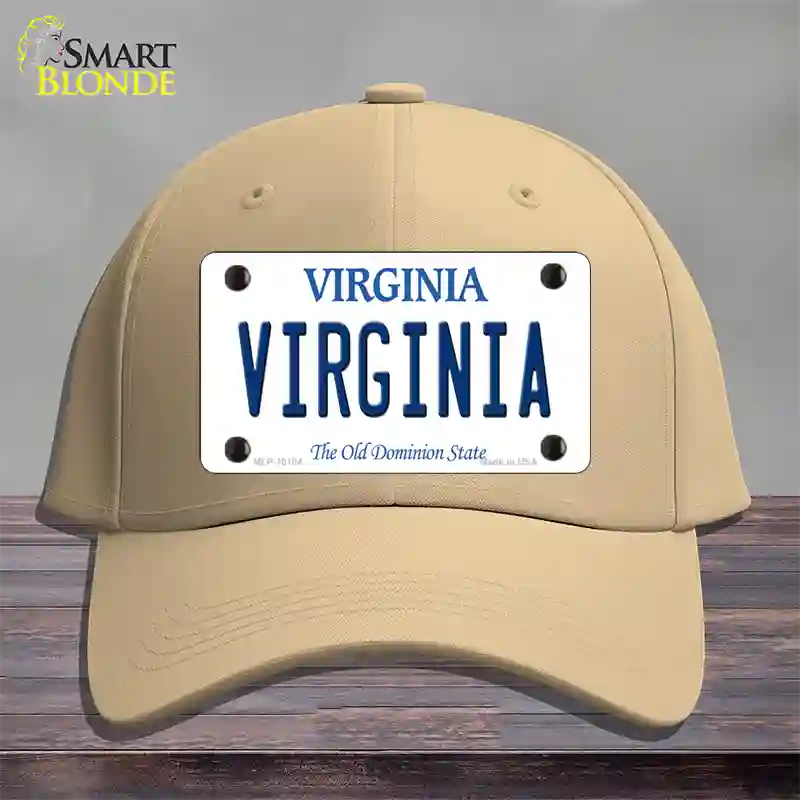 Virginia Old Dominion Novelty License Plate Hat Cotton / Khaki