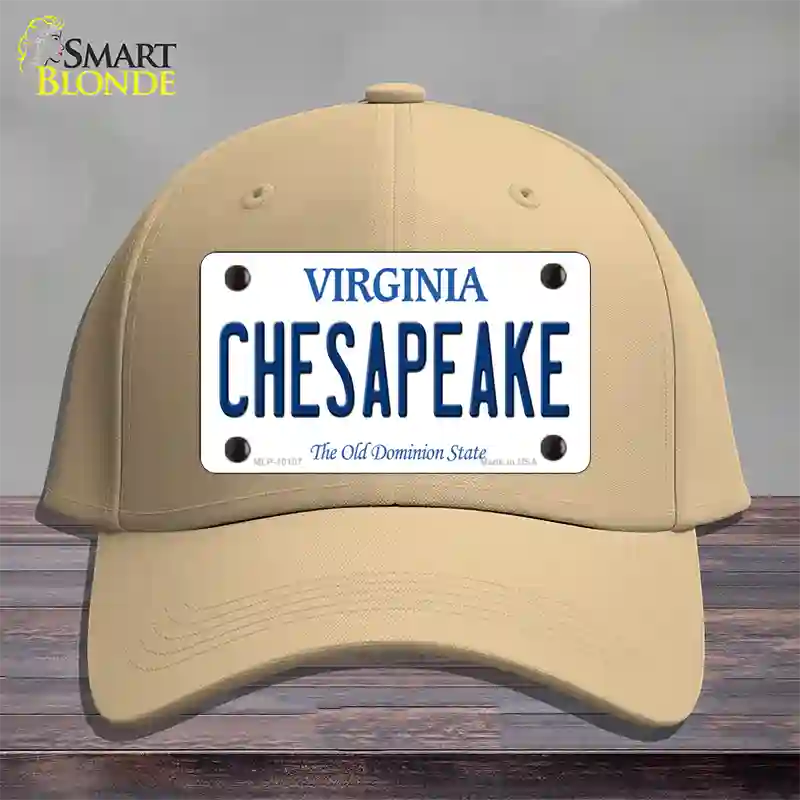 Chesapeake Virginia Novelty License Plate Hat Cotton / Khaki