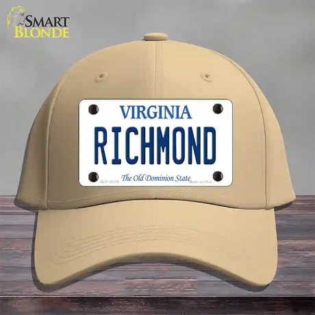 Richmond Virginia Novelty License Plate Hat Cotton / Khaki