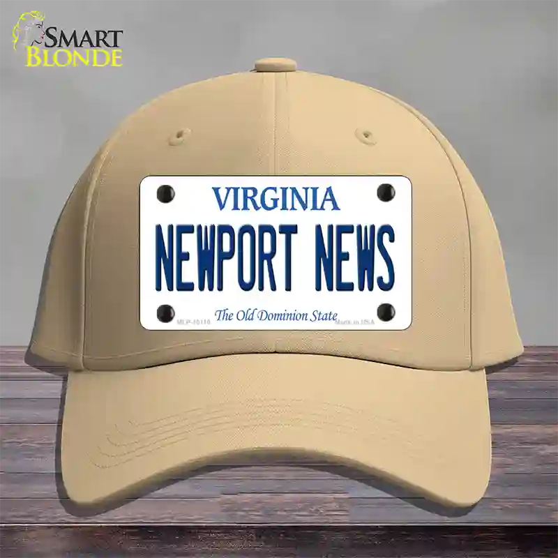 Newport News Virginia Novelty License Plate Hat Cotton / Khaki