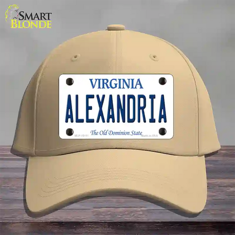 Alexandria Virginia Novelty License Plate Hat Cotton / Khaki