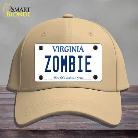 Zombie Virginia Novelty License Plate Hat Cotton / Khaki