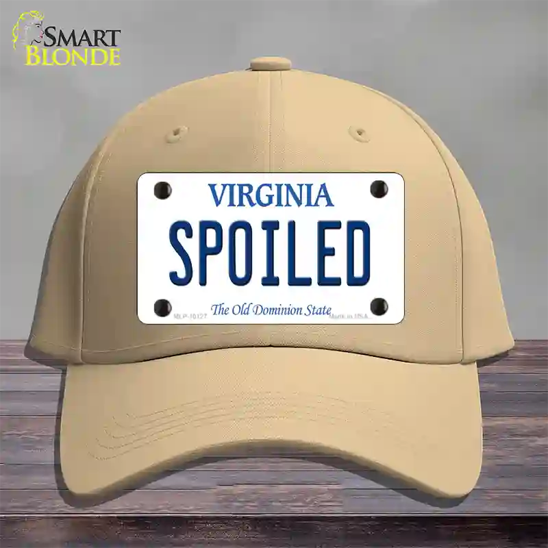 Spoiled Virginia Novelty License Plate Hat Cotton / Khaki