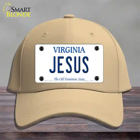 Jesus Virginia Novelty License Plate Hat Cotton / Khaki