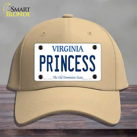 Princess Virginia Novelty License Plate Hat Cotton / Khaki