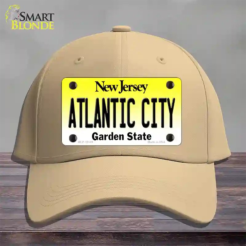 Atlantic City New Jersey Novelty License Plate Hat Cotton / Khaki