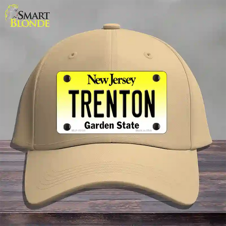 Trenton New Jersey Novelty License Plate Hat Cotton / Khaki