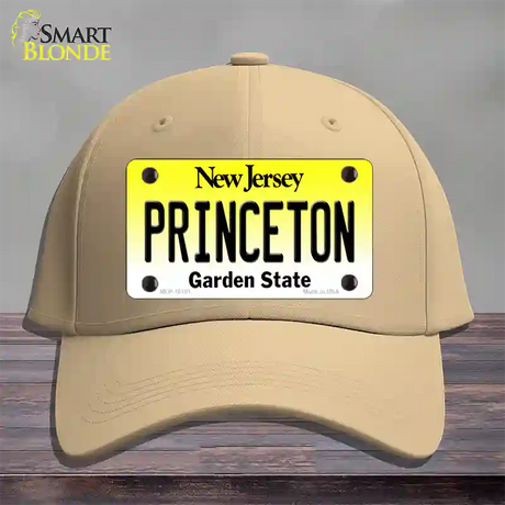 Princeton New Jersey Novelty License Plate Hat Cotton / Khaki