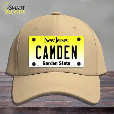 Camden New Jersey Novelty License Plate Hat Cotton / Khaki