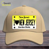 I Love New Jersey Novelty License Plate Hat Cotton / Khaki