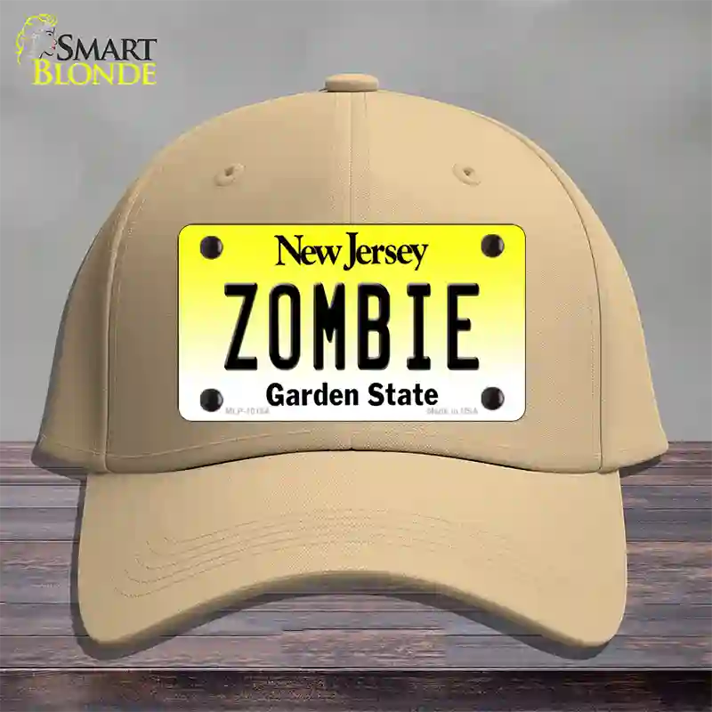 Zombie New Jersey Novelty License Plate Hat Cotton / Khaki