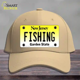 Fishing New Jersey Novelty License Plate Hat Cotton / Khaki