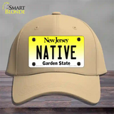 Native New Jersey Novelty License Plate Hat Cotton / Khaki