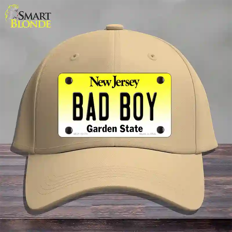 Bad Boy New Jersey Novelty License Plate Hat Cotton / Khaki