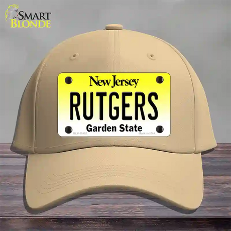 Rutgers New Jersey Novelty License Plate Hat Cotton / Khaki