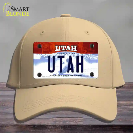 Utah Life Elevated Novelty License Plate Hat Cotton / Khaki