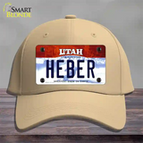 Heber Utah Novelty License Plate Hat Cotton / Khaki