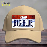 Big Blue Utah Novelty License Plate Hat Cotton / Khaki