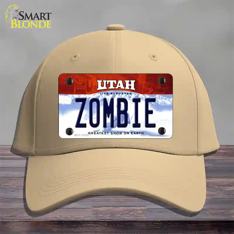 Zombie Utah Novelty License Plate Hat Cotton / Khaki