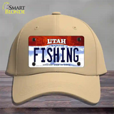 Fishing Utah Novelty License Plate Hat Cotton / Khaki