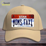 Moms Taxi Utah Novelty License Plate Hat Cotton / Khaki