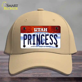 Princess Utah Novelty License Plate Hat Cotton / Khaki