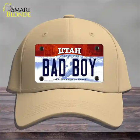 Bad Boy Utah Novelty License Plate Hat Cotton / Khaki